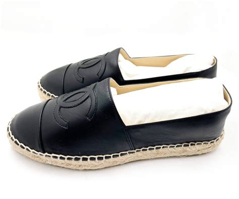 chanel leather espadrilles australia|chanel black leather espadrilles price.